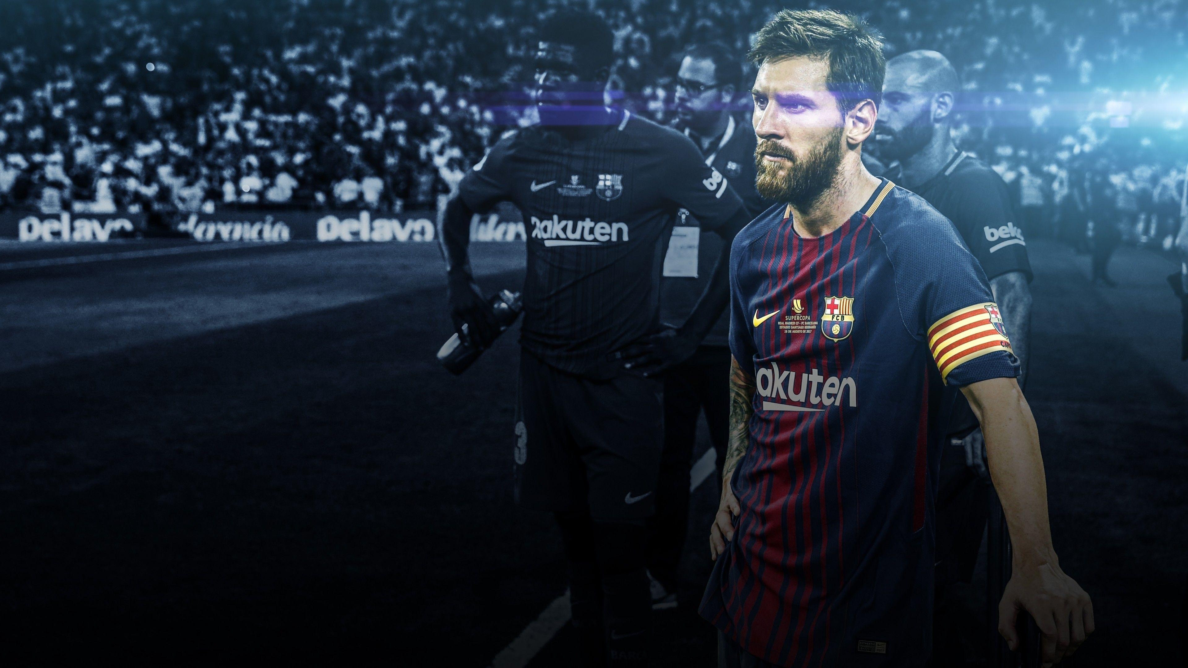 3840x2160 Wallpaper Lionel Messi, FC Barcelona, FCB, 4K, Sports, Desktop