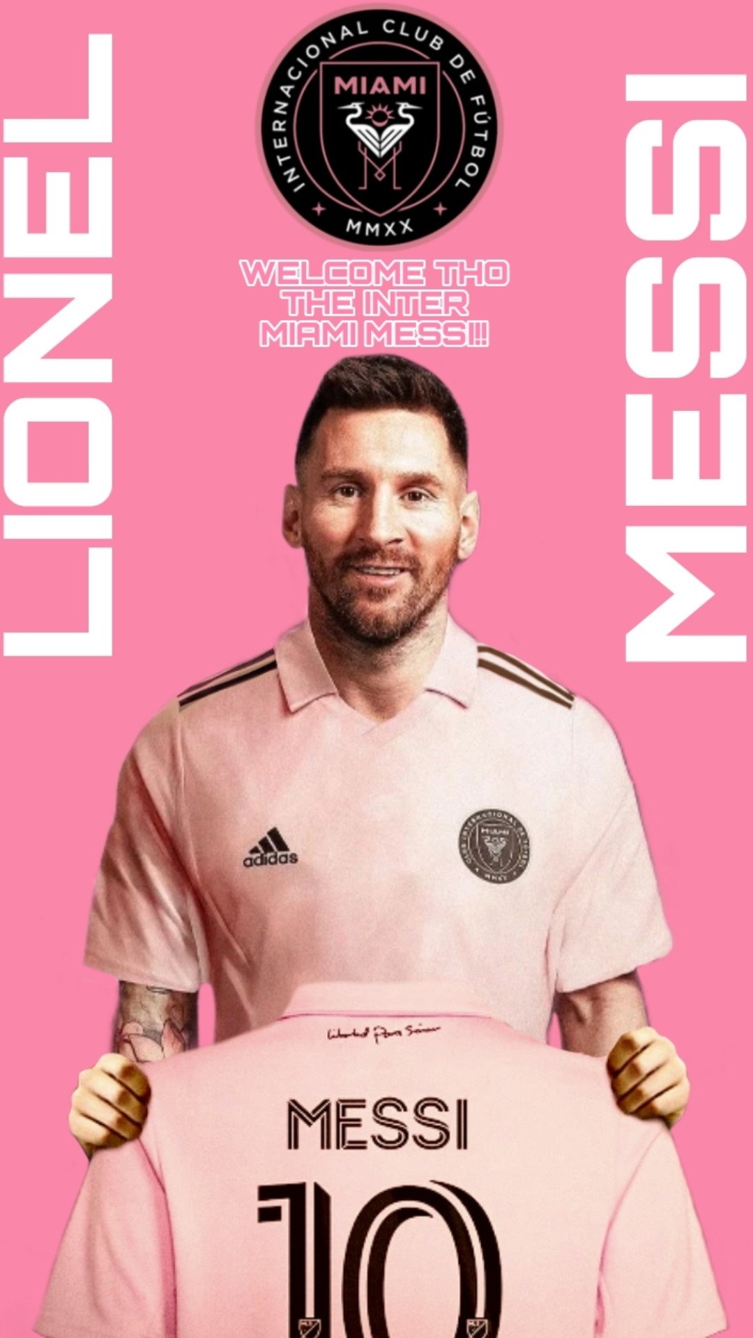 1080x1920 Messi Inter Miami Cell Phone Wallpaper HD 2023, Phone