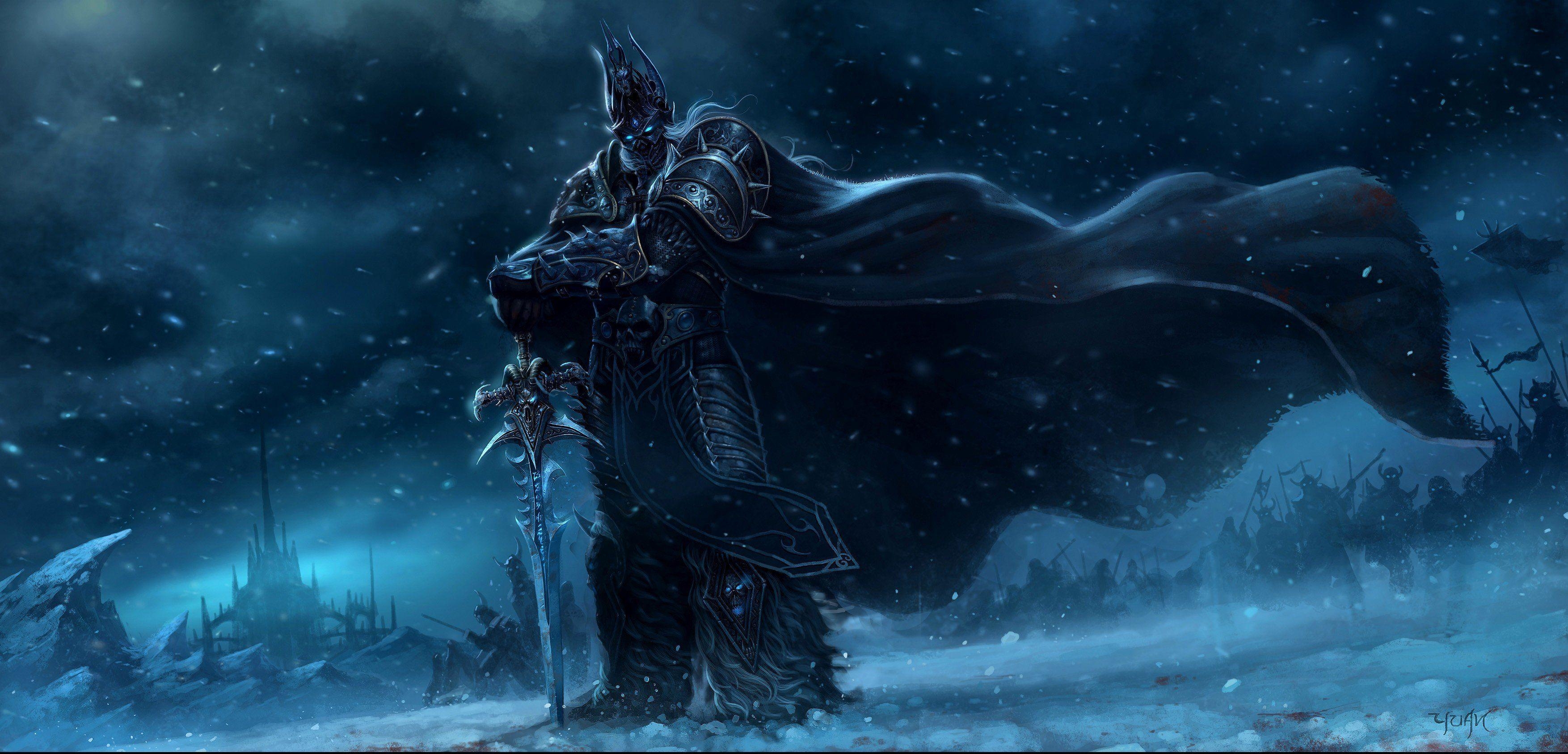 3510x1690 World Of Warcraft: Wrath Of The Lich King wallpaper, Video Game, HQ, Dual Screen