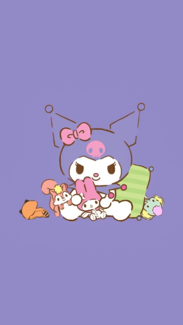 740x1310 Kuromi BG. Sanrio wallpaper, Cute laptop wallpaper, Hello kitty picture, Phone