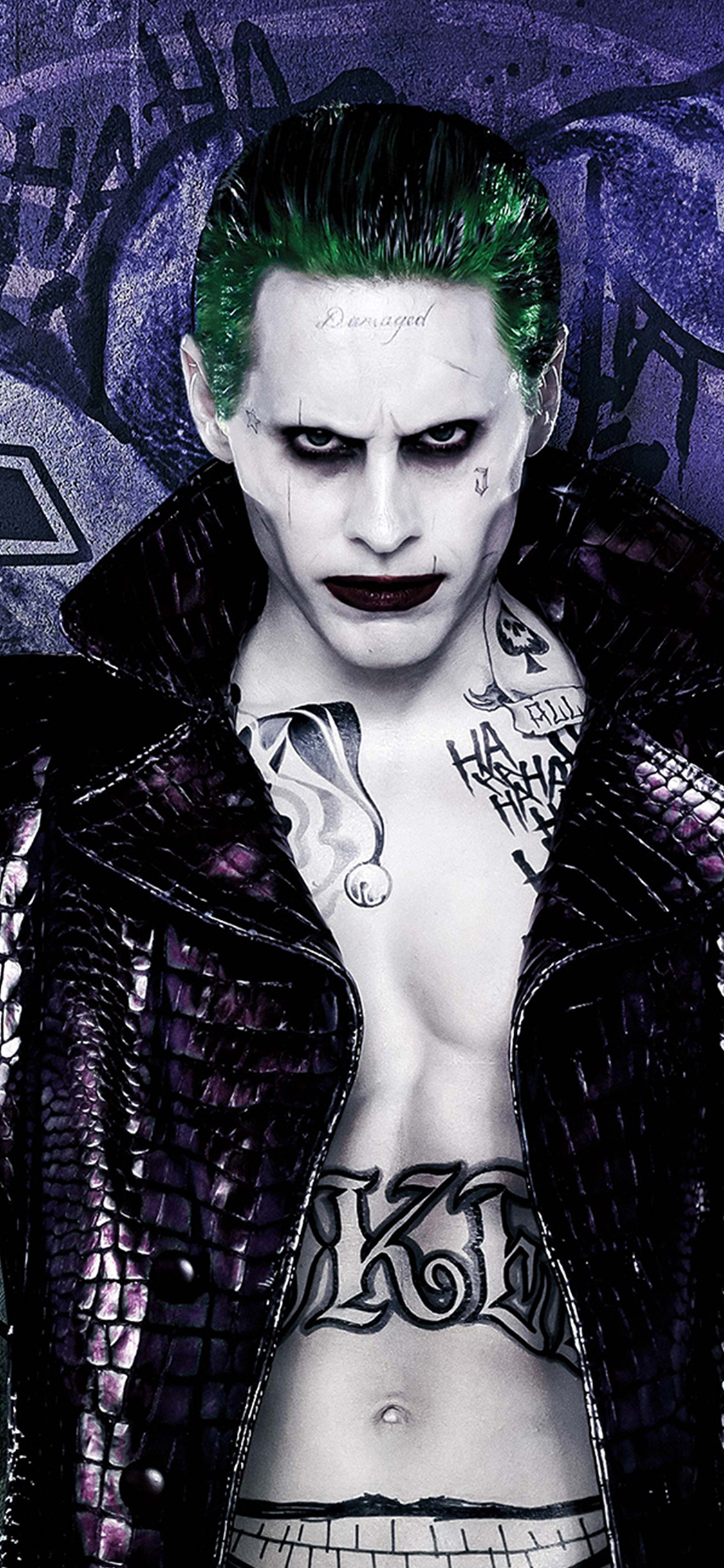 1130x2440 Jared Leto Art Illustration Joker Wallpaper, Phone