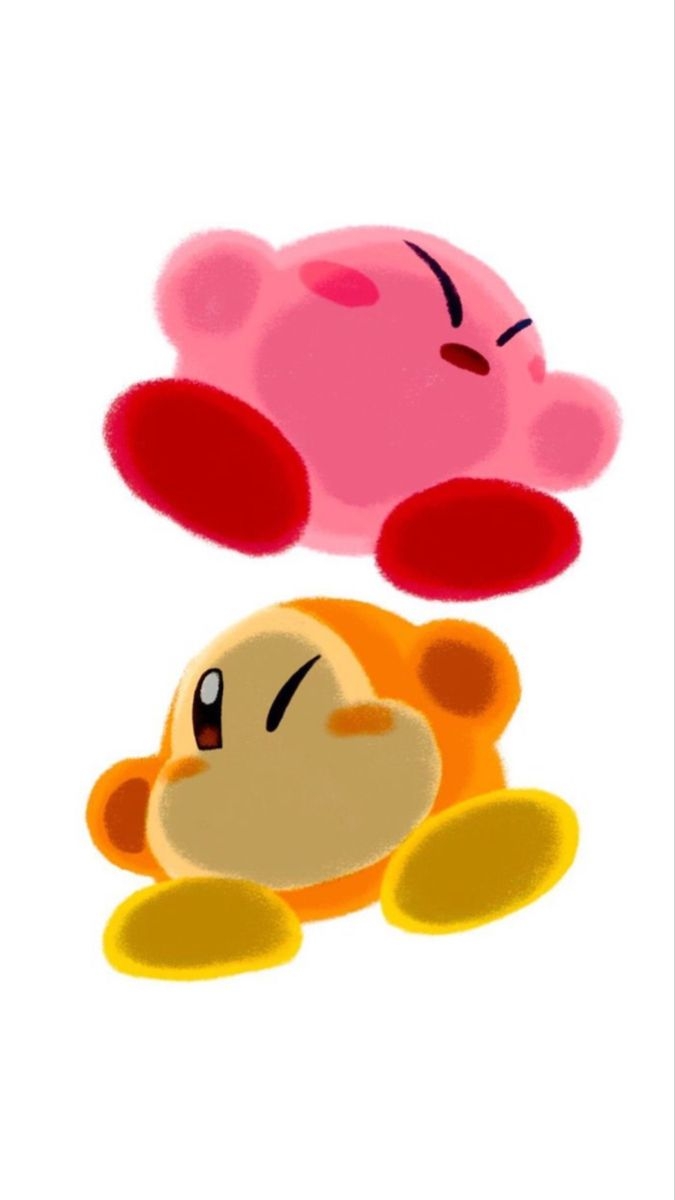 680x1200 Kirby and Waddle Dee, Phone