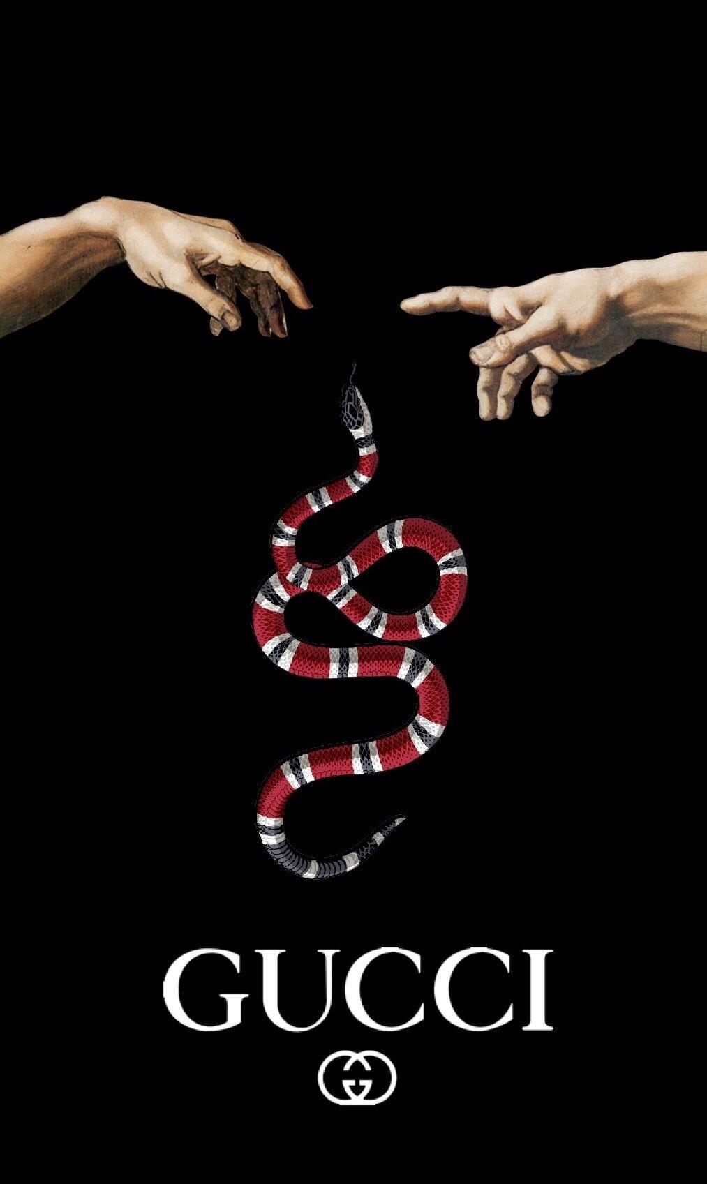 1020x1700 Gucci Snake With The Creation Of Adam Wallpaper, Phone