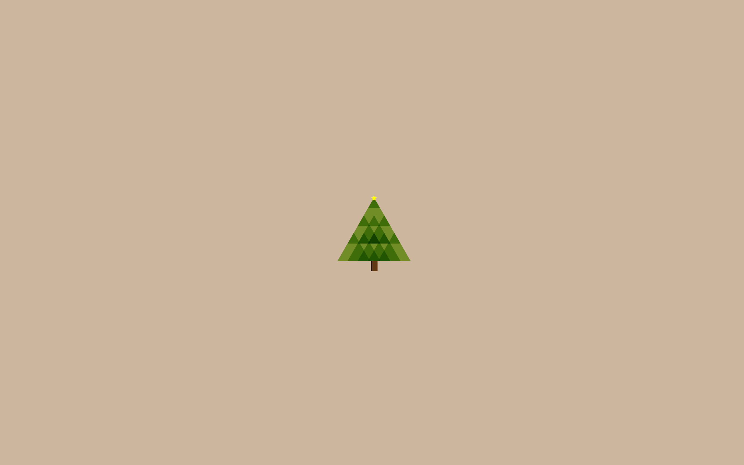 2560x1600 Small simple geometric green Christmas tree neutral background minimal wallpaper. Holiday wallpaper, Christmas desktop wallpaper, Christmas desktop, Desktop