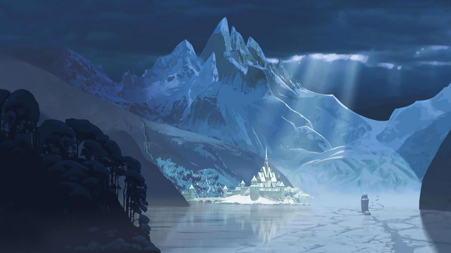 1920x1080 Christmas Winter Desktop Wallpaper THIS Wallpaper. Frozen wallpaper, Frozen castle, Frozen movie, Desktop