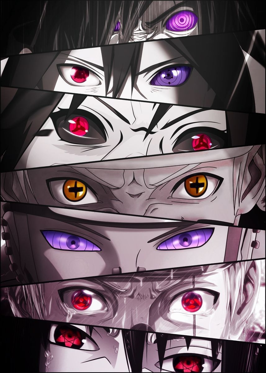 860x1200 Naruto Eyes' Poster Print, Phone