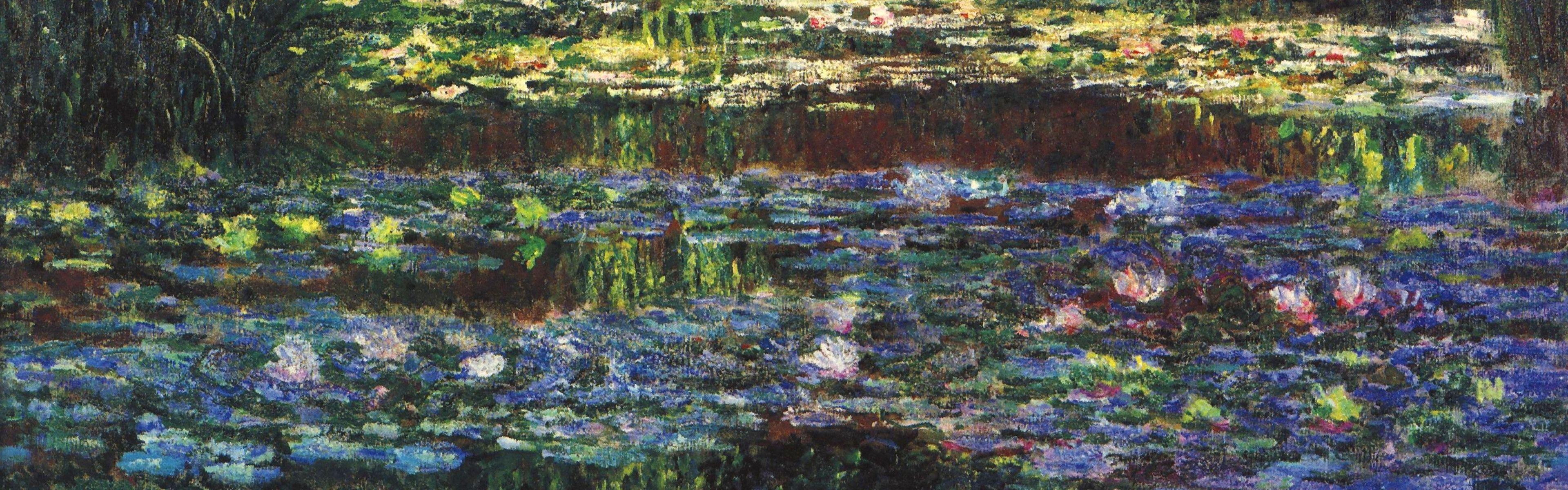 3840x1200 Download Wallpaper, Download  paintings claude monet, Dual Screen