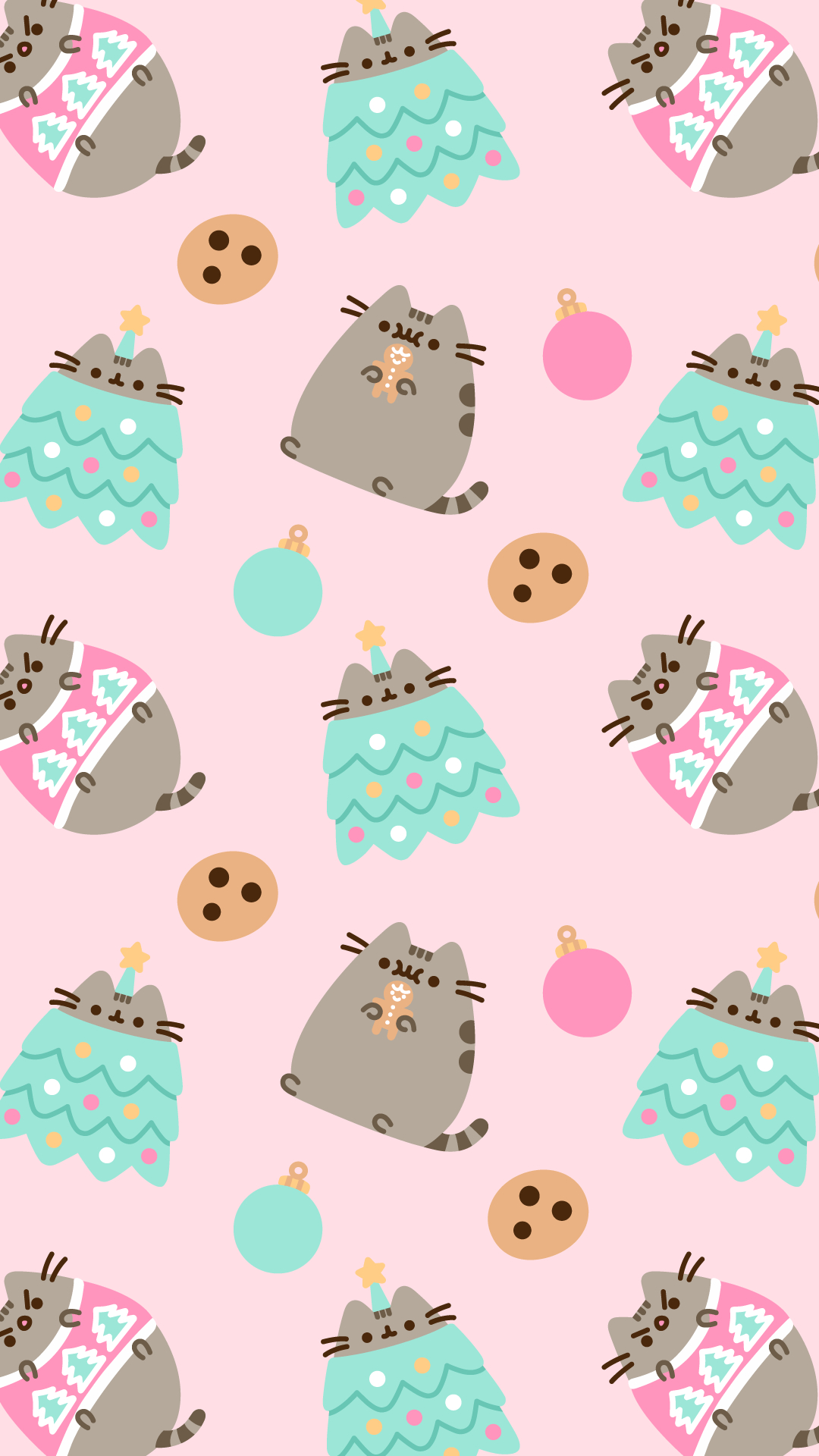 1080x1920 FREE Exclusive Pusheen Android and iPhone® Christmas, Phone