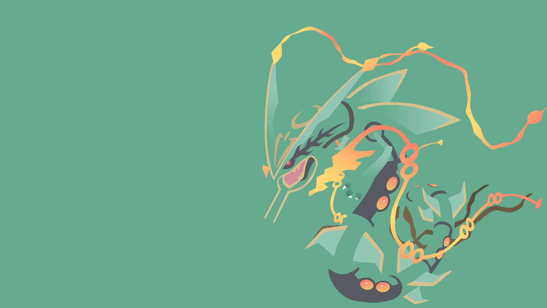 1920x1080 Vector of the awesome Mega Rayquaza, Desktop