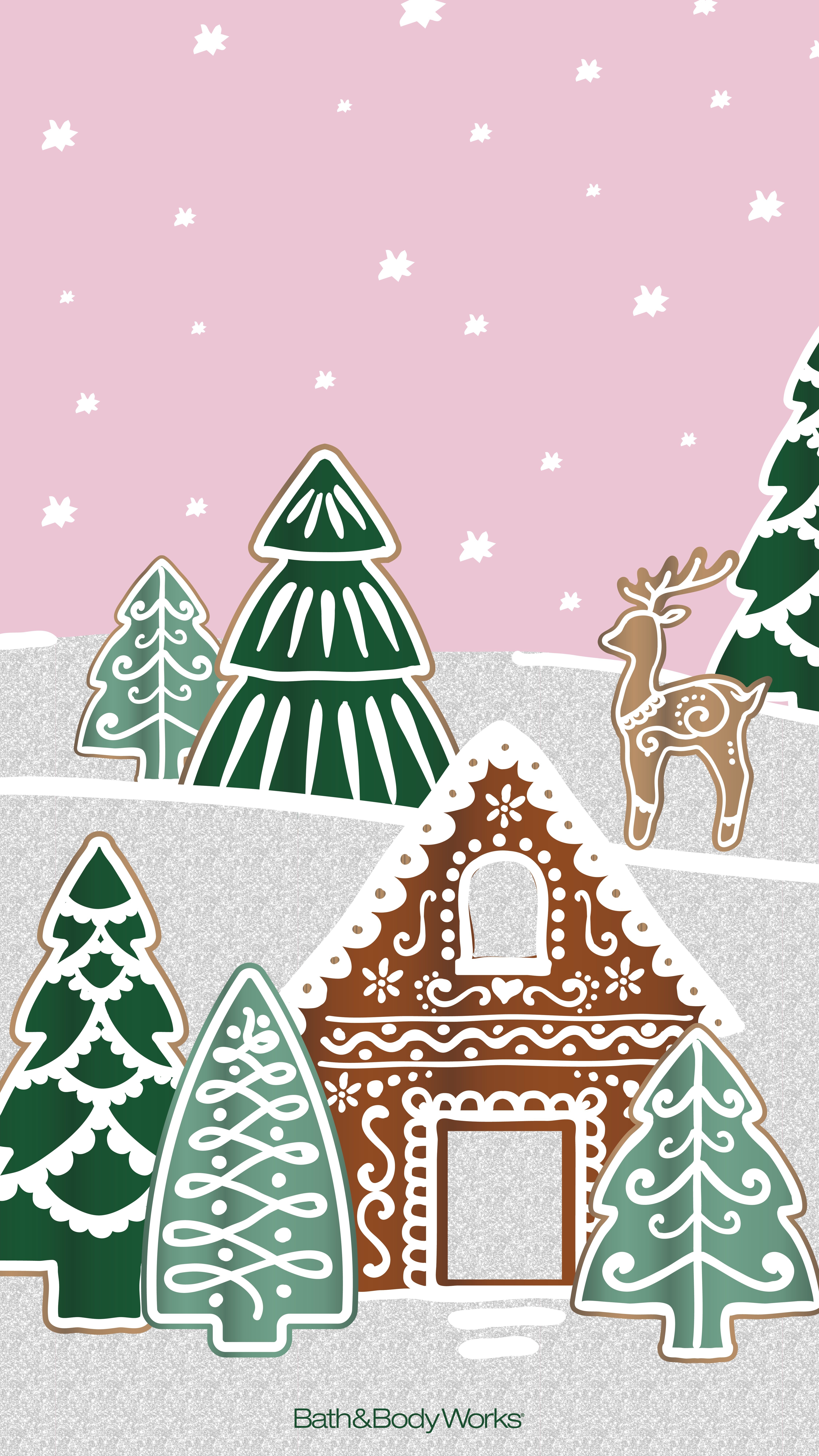 4500x8000 Pink Christmas Village Wallpaper. Xmas wallpaper, Pink christmas, Christmas phone wallpaper, Phone