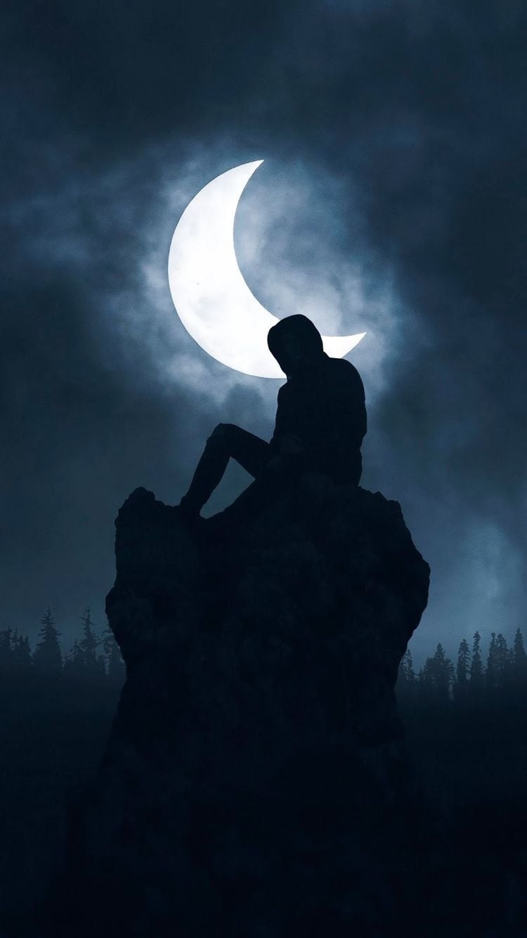 750x1340 wallpaper. Moon photography, Moon art, Night sky photo, Phone