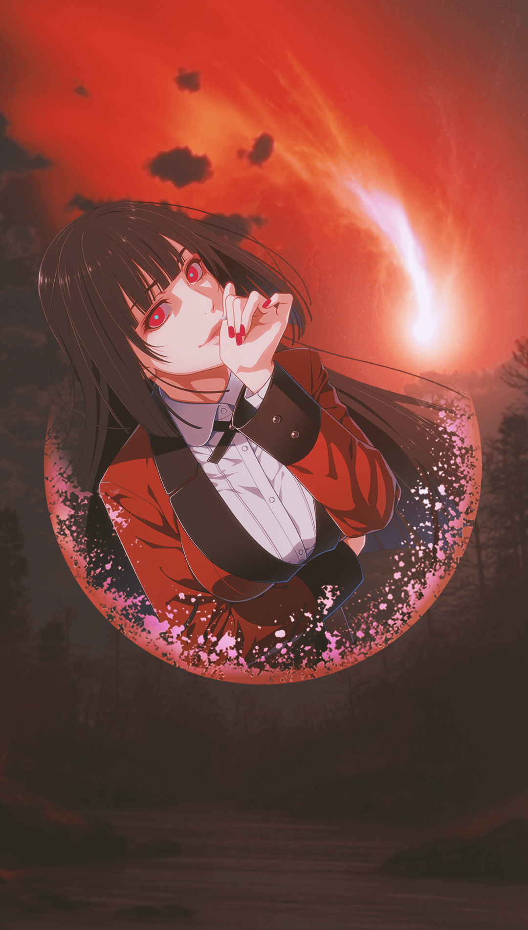 1080x1910 Anime, #anime Girls, #picture In Picture, #Jabami Yumeko, #Kakegurui, Phone