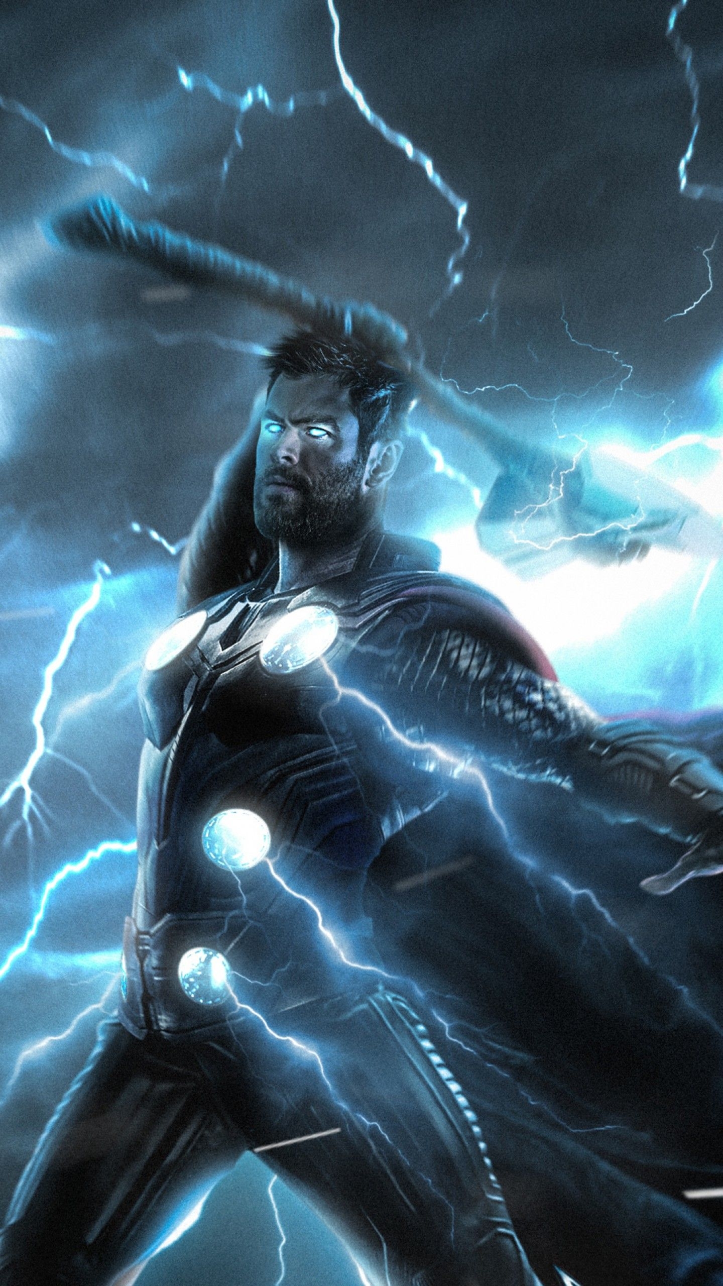 1440x2560 Wallpaper Thor, Lightning Strike, HD, Creative Graphics,. Wallpaper for iPhone, Android, Mobile and Desktop, Phone