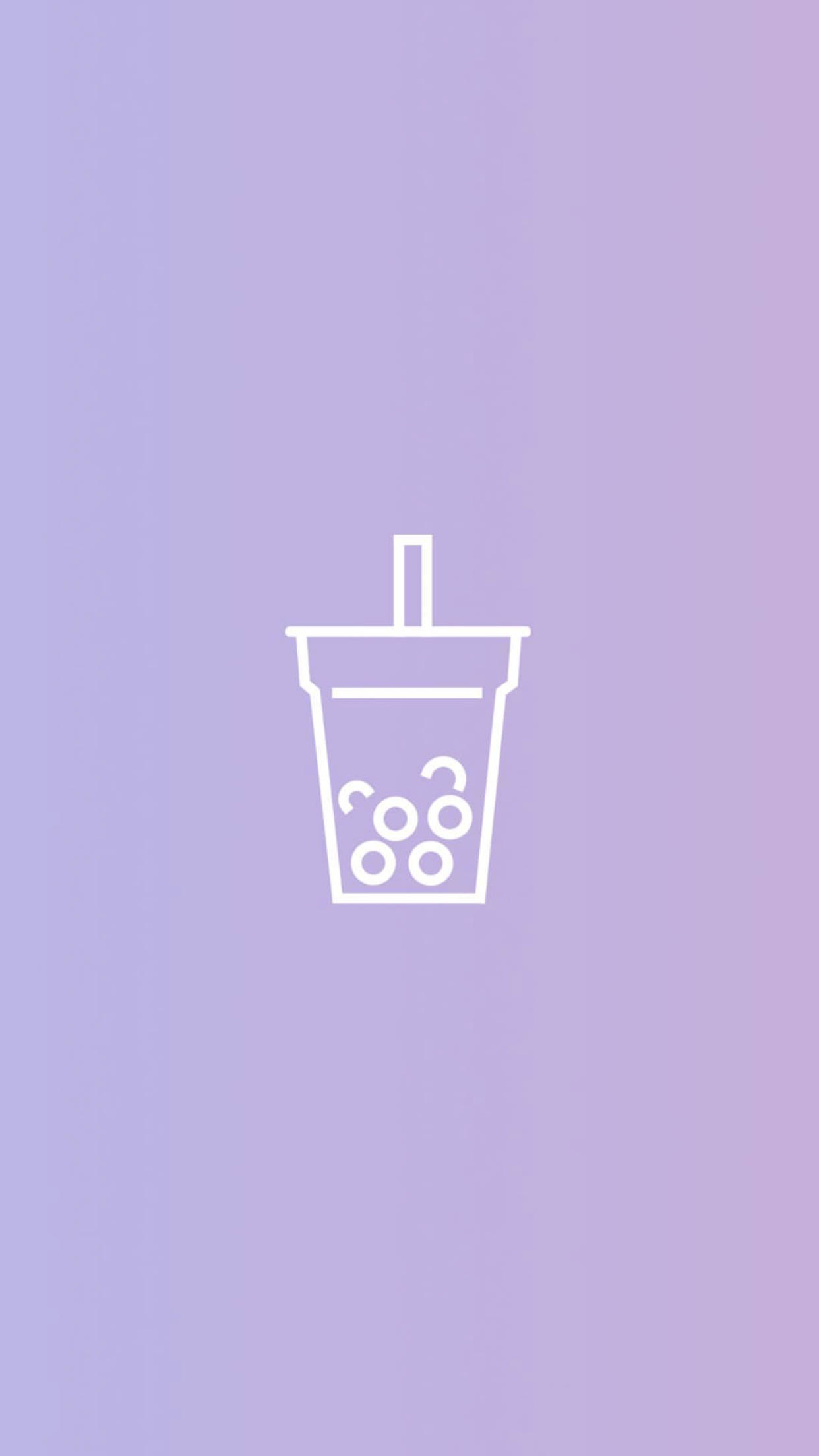 1250x2210 Download Cute Purple Bubble Tea Wallpaper, Phone