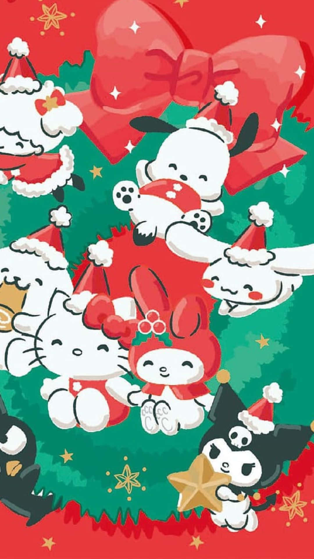 1080x1920 Download Kuromi celebrates a festive Christmas Wallpaper, Phone