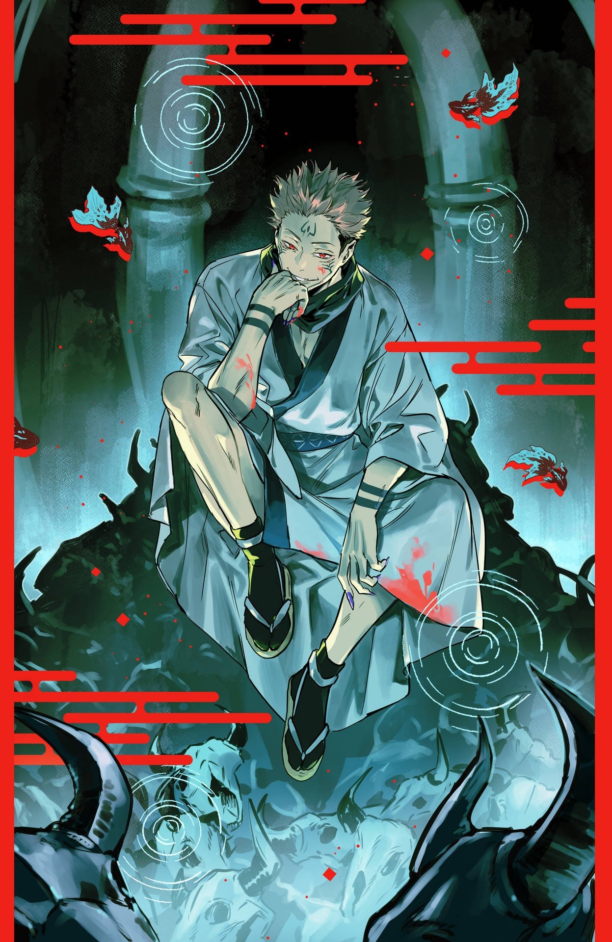 1250x1920 Download Caption: Sukuna Powerful King of Curses Wallpaper, Phone