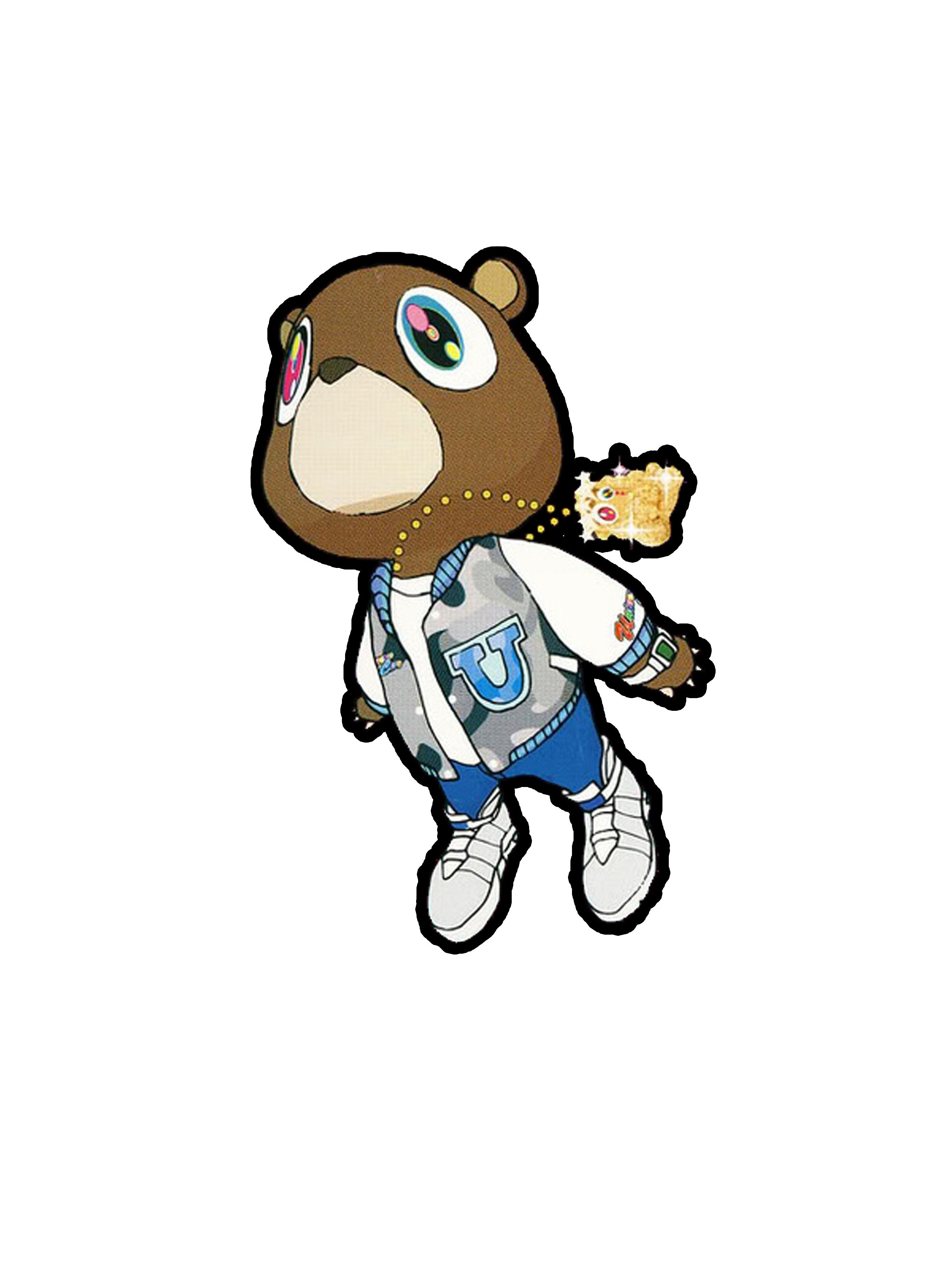 2400x3200 Kanye West Graduation Bear. Kanye west graduation bear, Bear art, Graduation bear, Phone