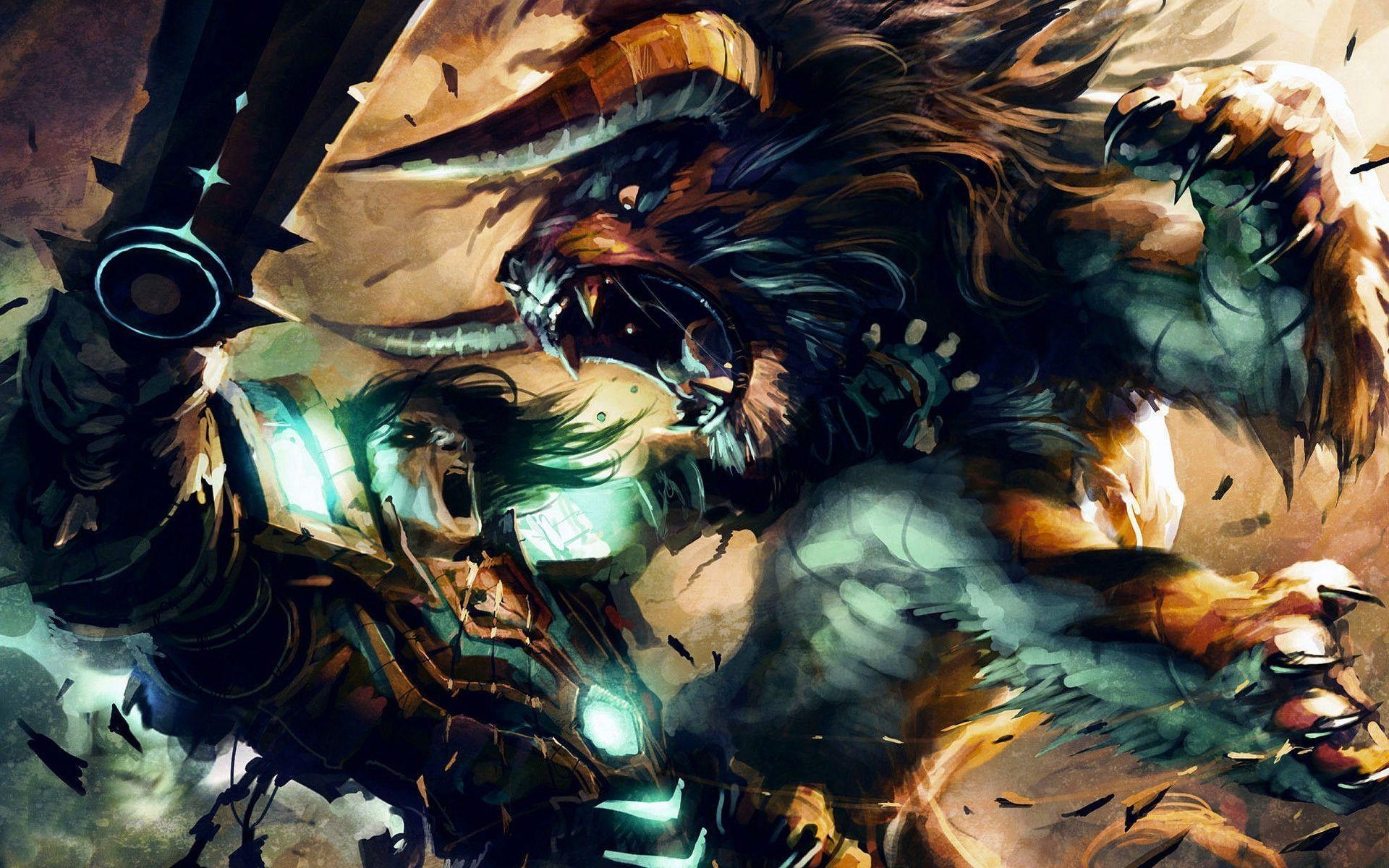 1920x1200 Fight with the mythical creature. Game photo. Desktop wallpaper, Desktop