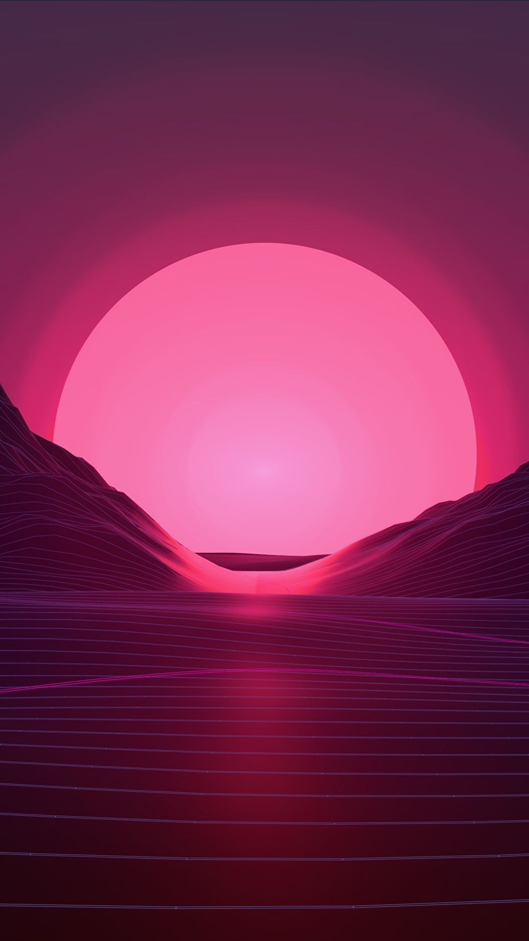 1080x1920 Vaporwave Sunset []. Papeis de parede para iphone, Arte, Phone