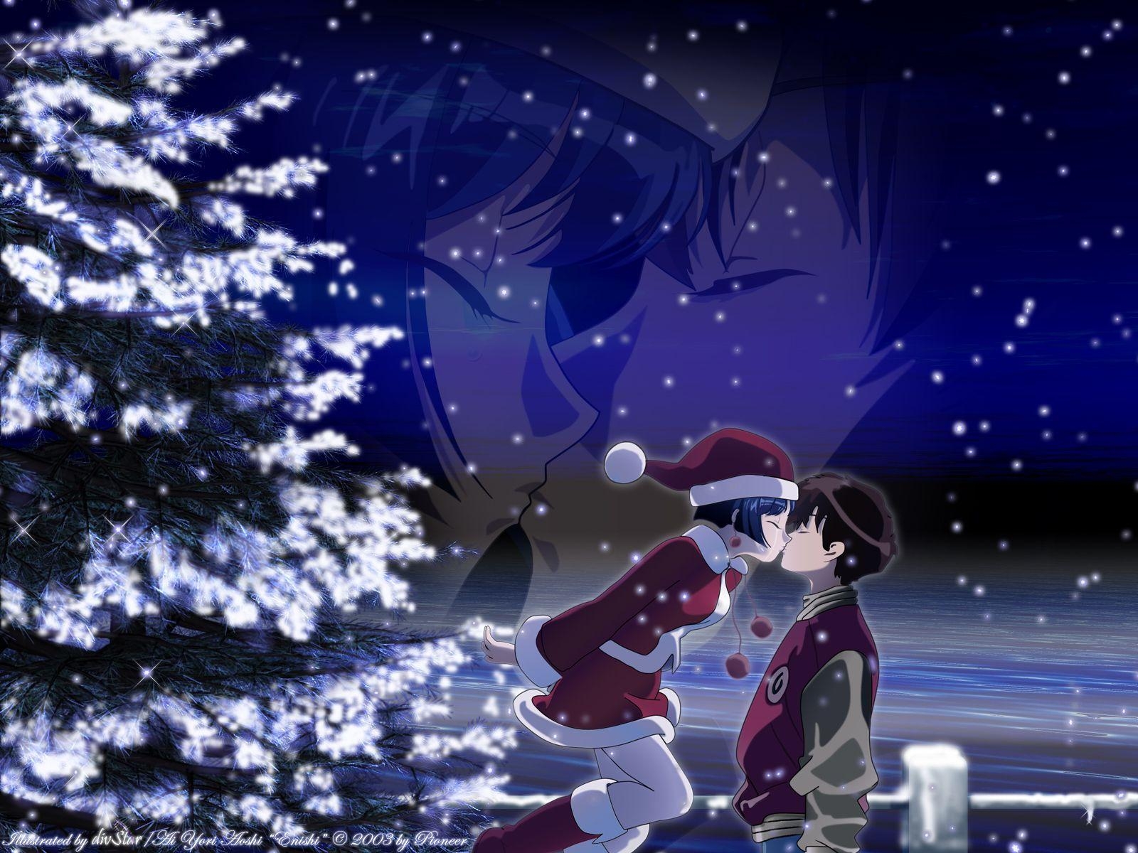 1600x1200 Picture Ai Yori Aoshi Christmas Young man Girls Anime, Desktop