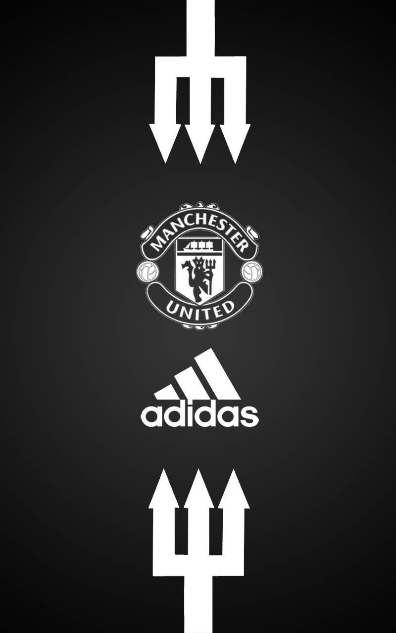 800x1280 Manchester United Adidas Android wallpaper black. Manchester united wallpaper, Phone