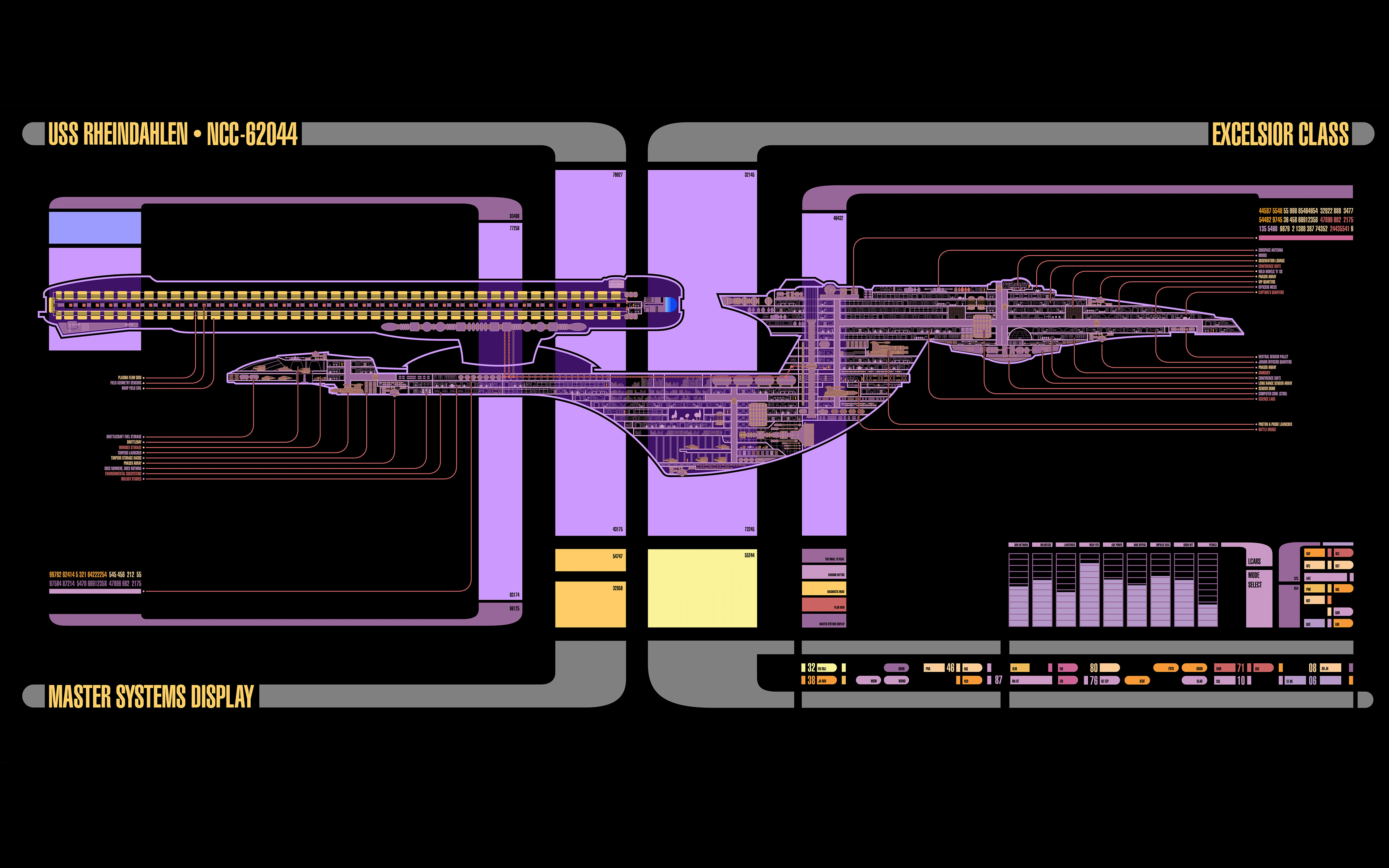 3840x2400 Star Trek, LCARS, Spaceship, Schematic Wallpaper HD / Desktop and Mobile Background, Desktop