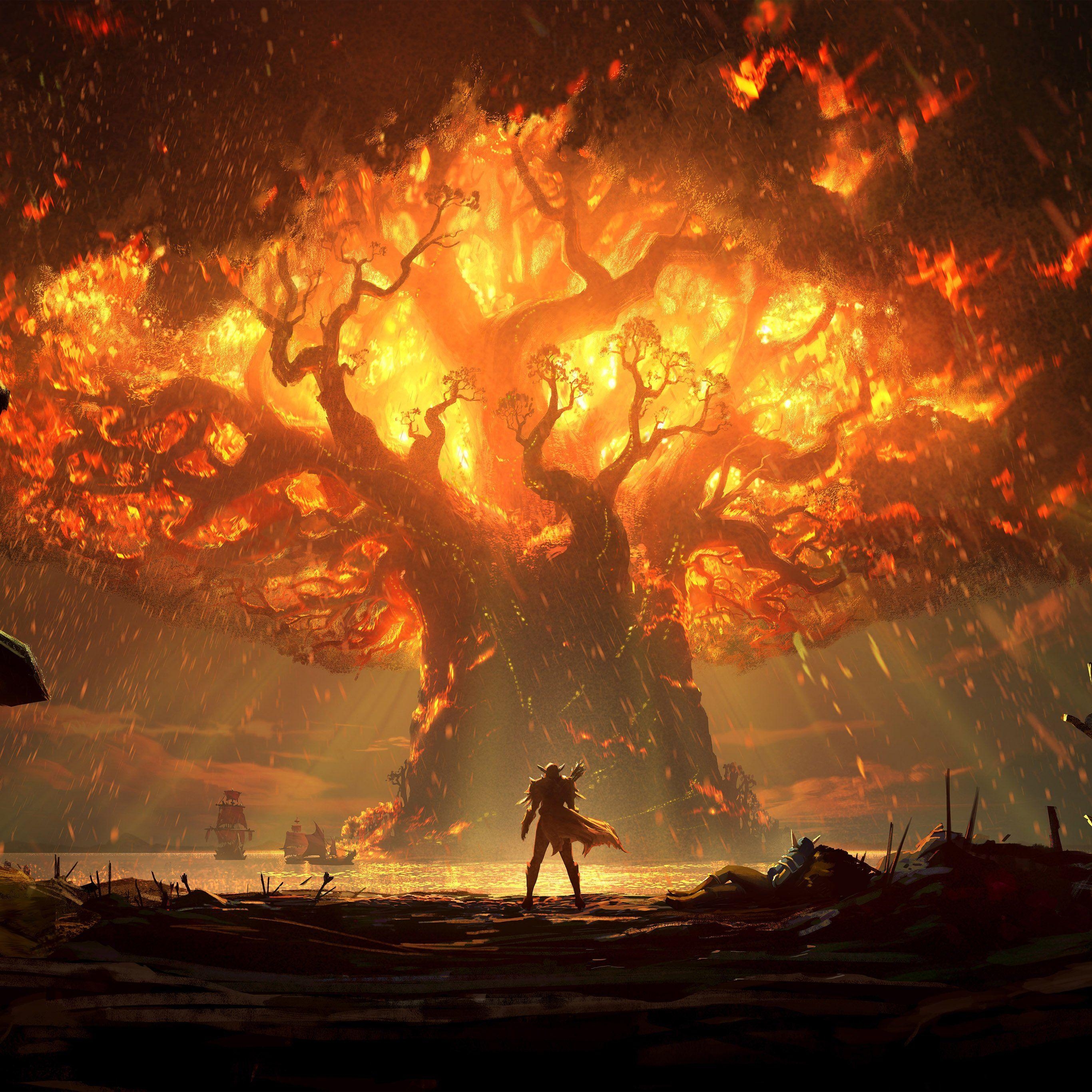 2740x2740 Fire Anime Wallpaper Free Fire Anime Background, Phone