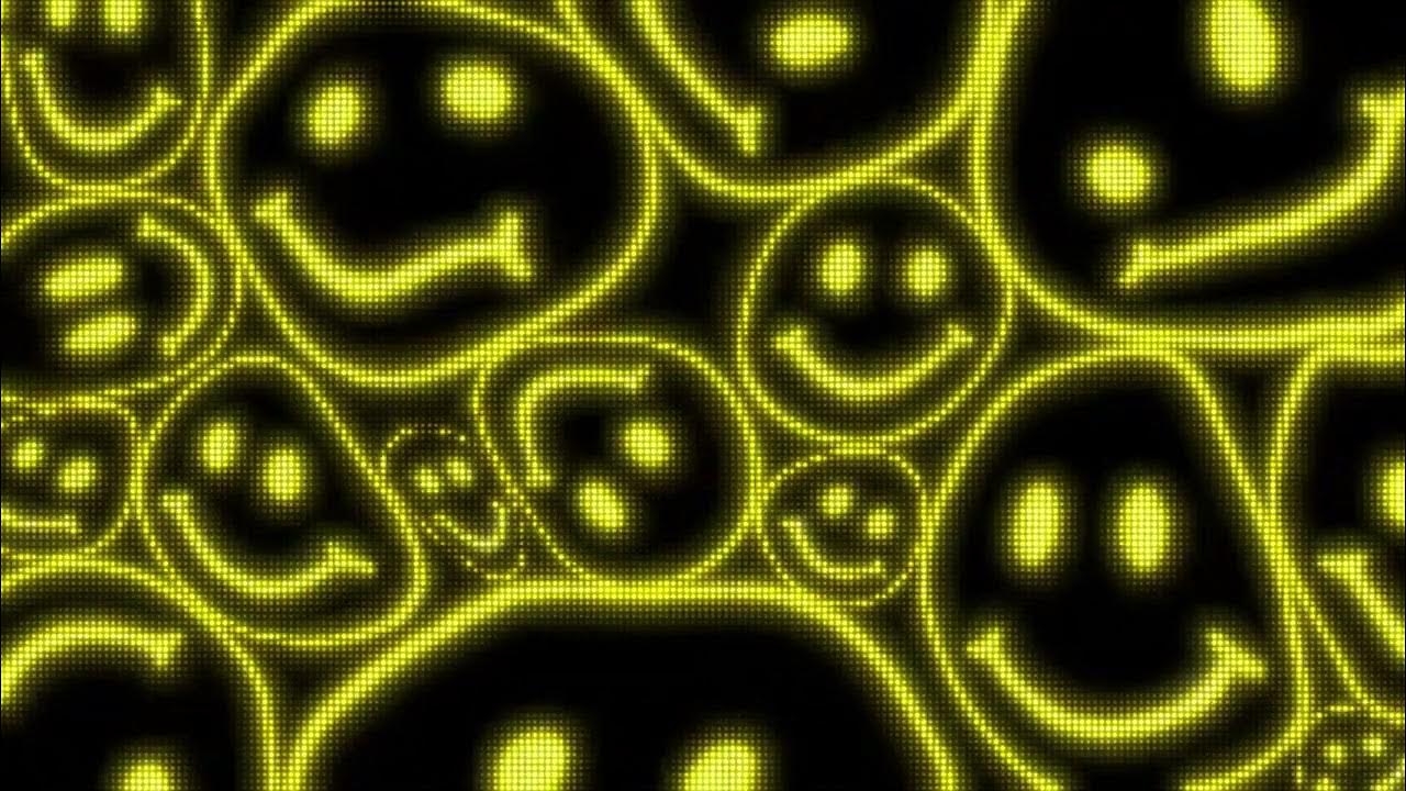 1280x720 Yellow Warped LED Smiley Face, Desktop