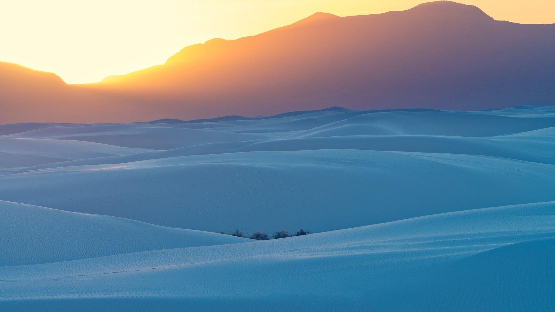 1920x1080 Sunset at White Sands National Monument, New Mexico, USA. Windows, Desktop