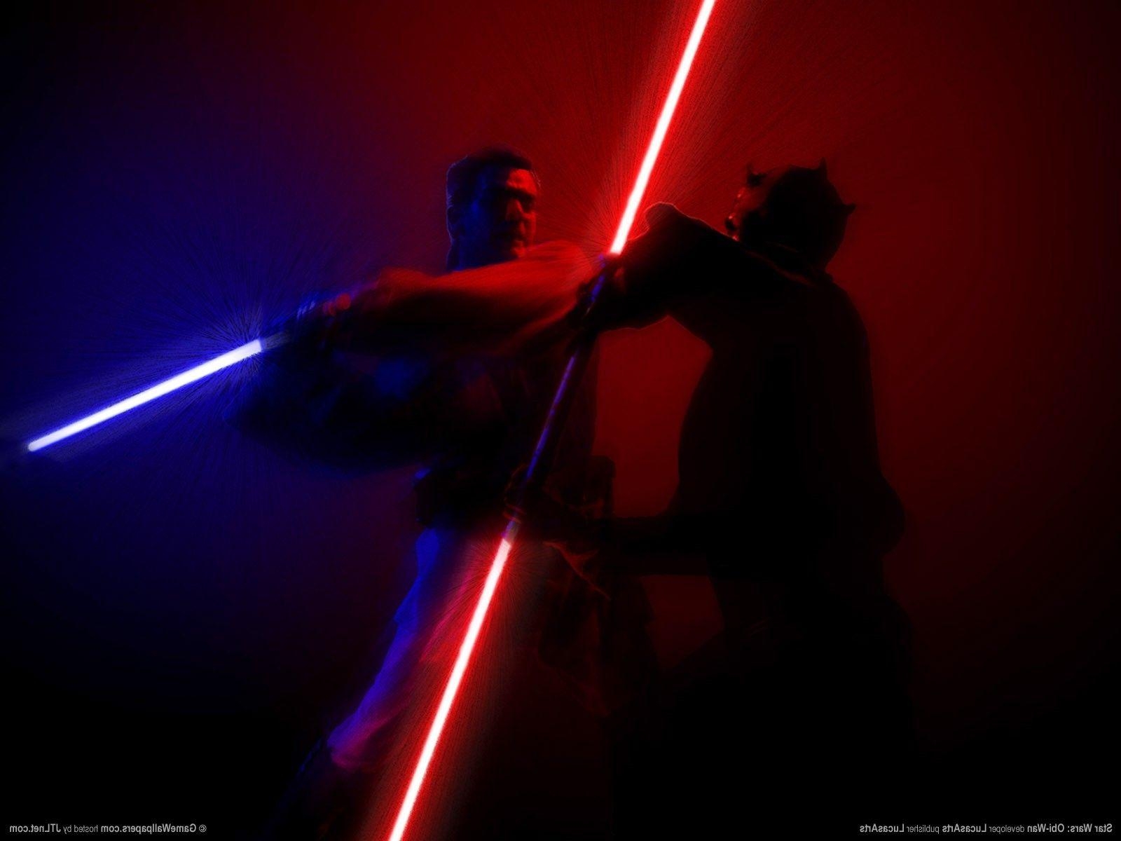 1600x1200 Star Wars, Darth Maul, Lightsaber, Obi Wan Kenobi, Science Fiction, Desktop