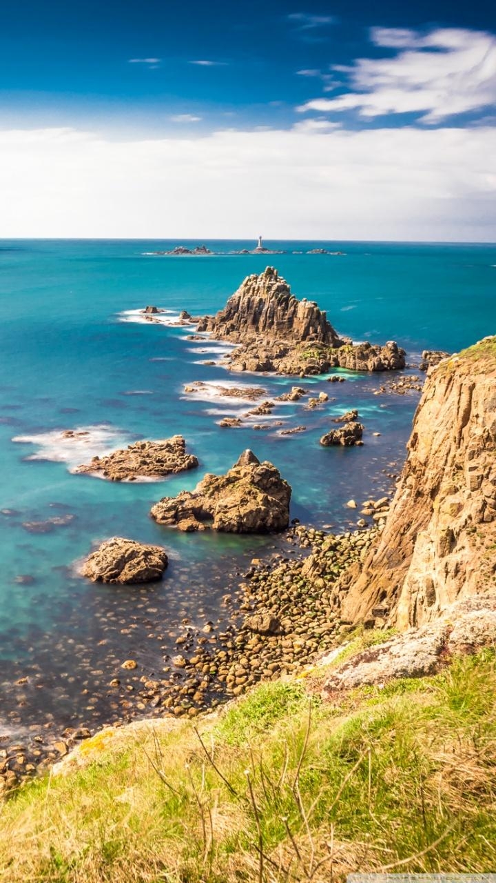 720x1280 Rocky shorelines at Land's End, Cornwall, United Kingdom ❤ 4K HD, Phone