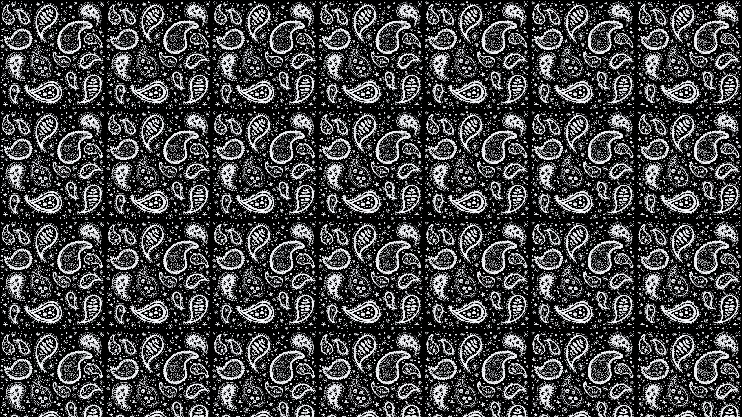 2560x1440 Black Paisley HD Wallpaper, Desktop