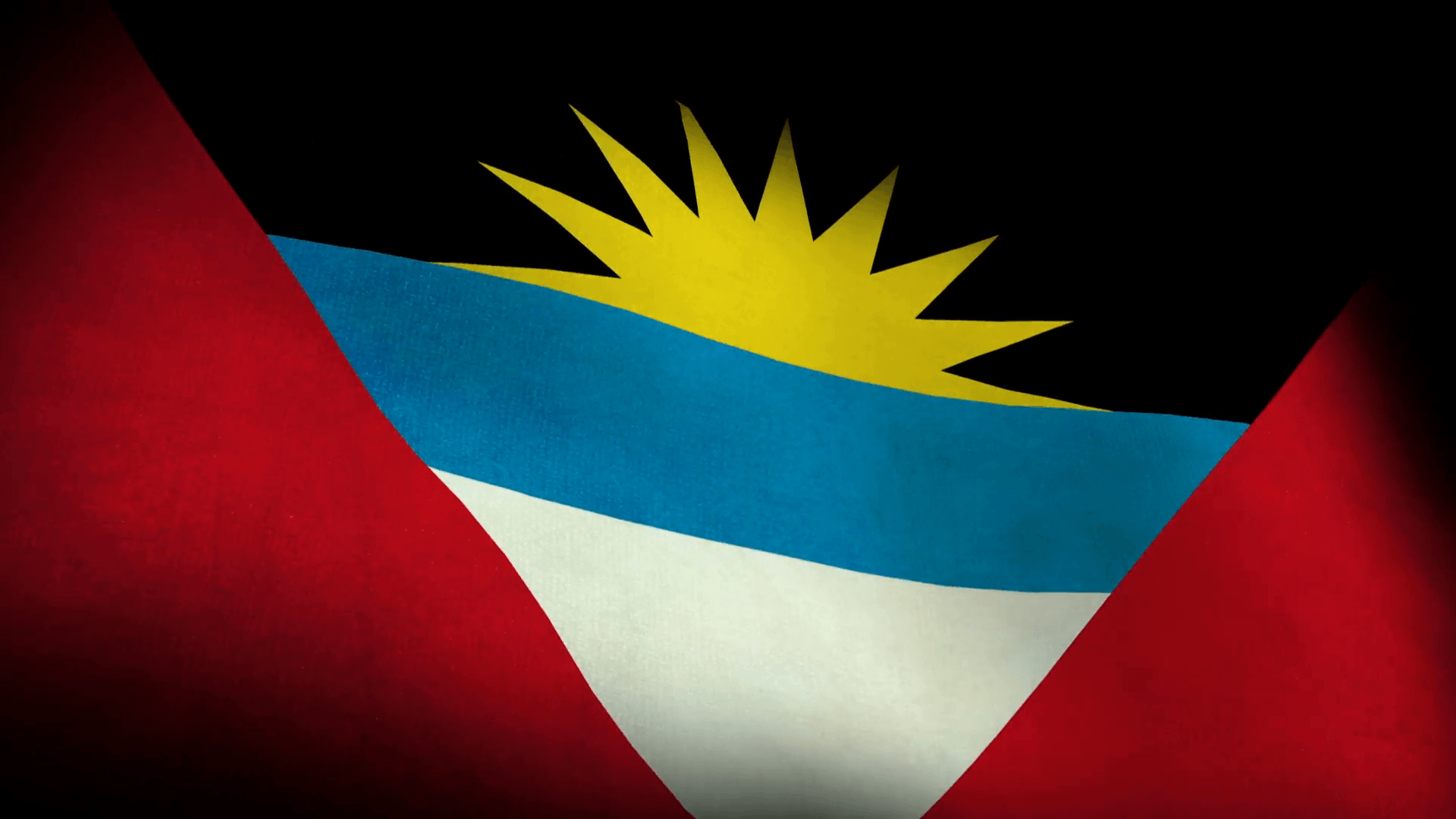 1920x1080 Low Angle view of National flag of antigua and barbuda background, Desktop