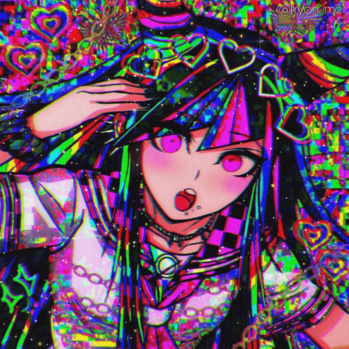 1200x1200 ⋯ Ibuki Mioda ♡- danganronpaᵎ. Glitchcore anime, Aesthetic anime, Anime, Phone