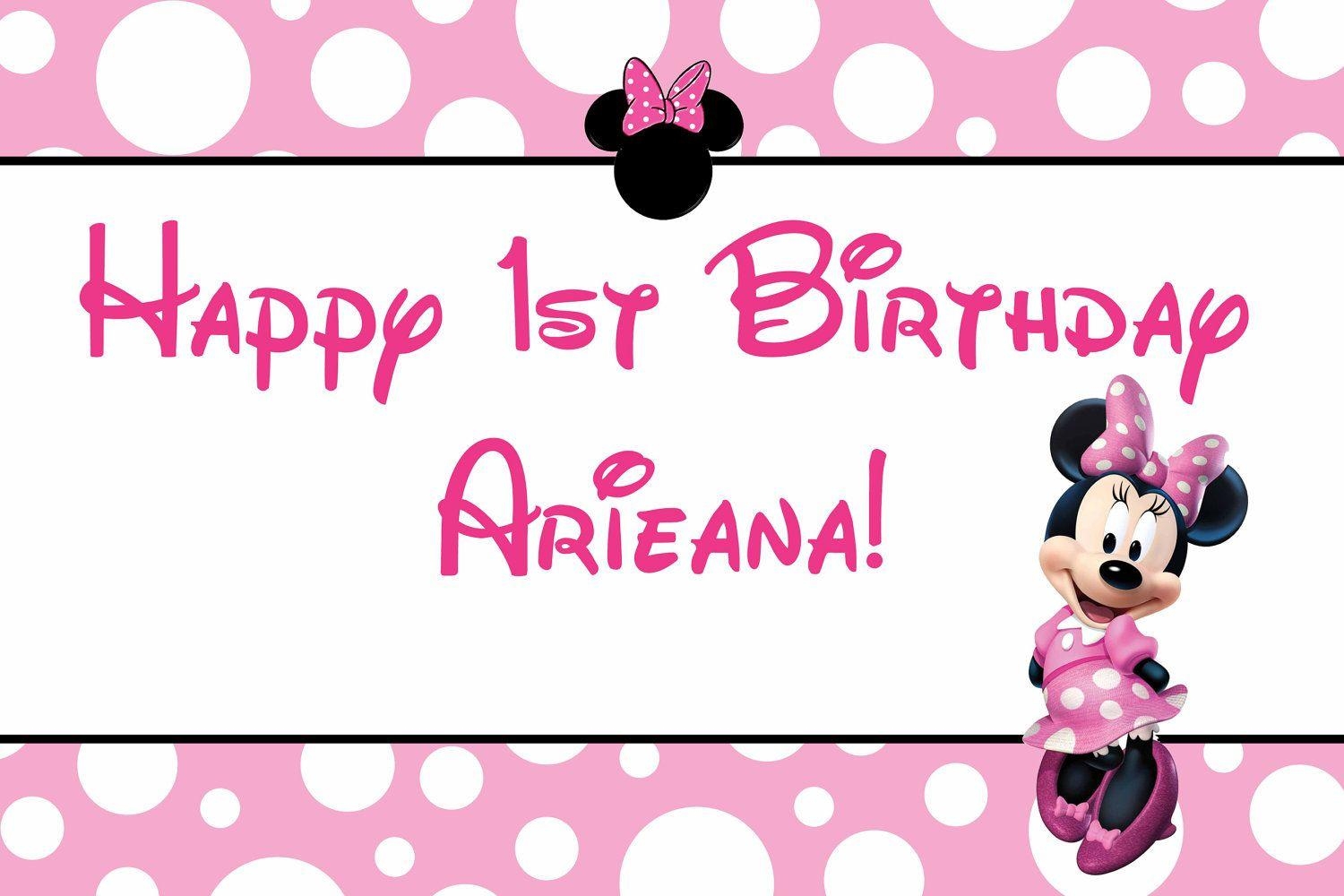 1500x1000 Minnie Mouse Birthday Banner Free Wallpaper Download. woliper, Desktop