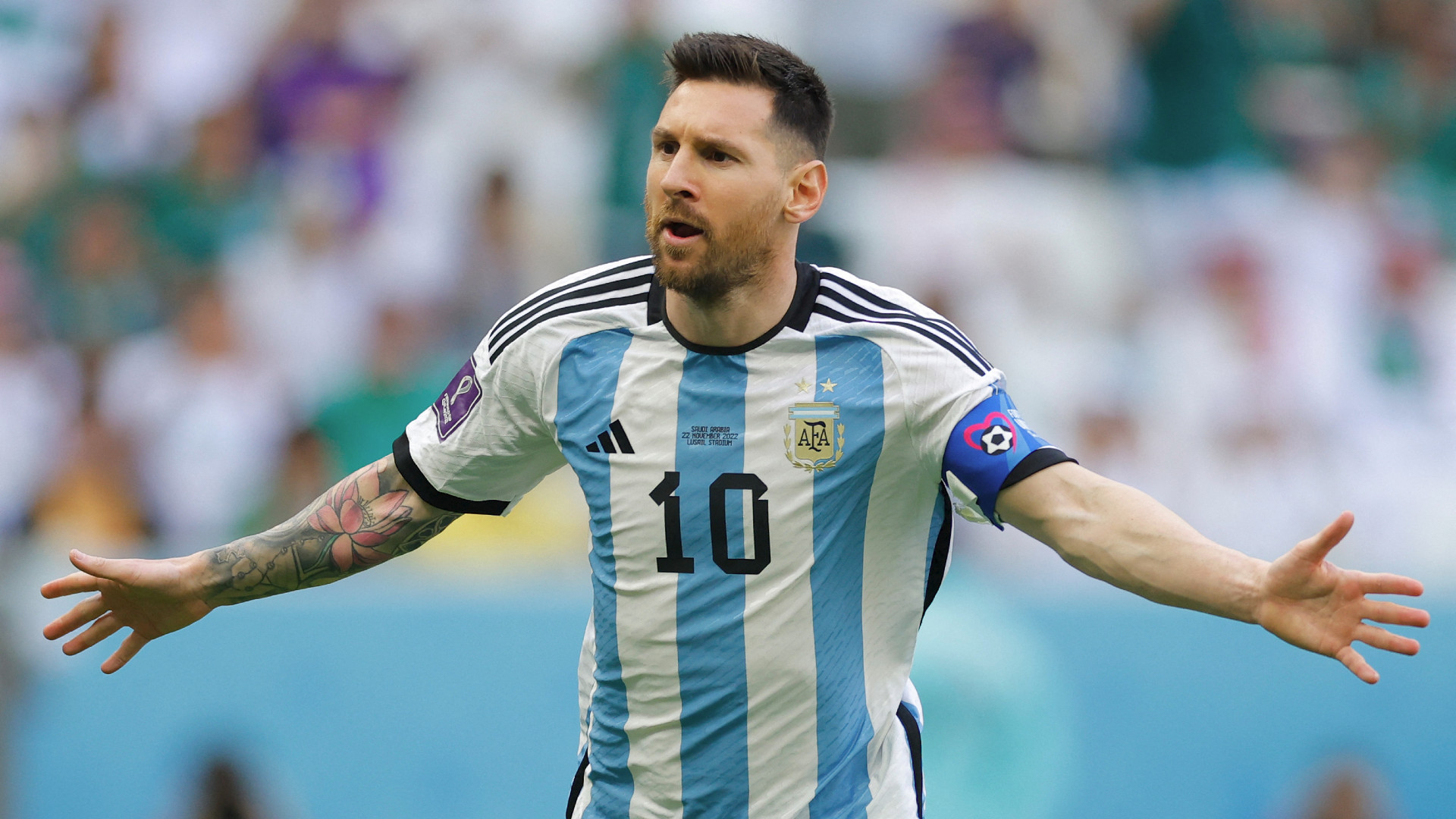 1920x1080 Lionel Messi makes 000th appearance of his career for Argentina against Australia at World Cup 2022. Goal.com English Saudi Arabia, Desktop