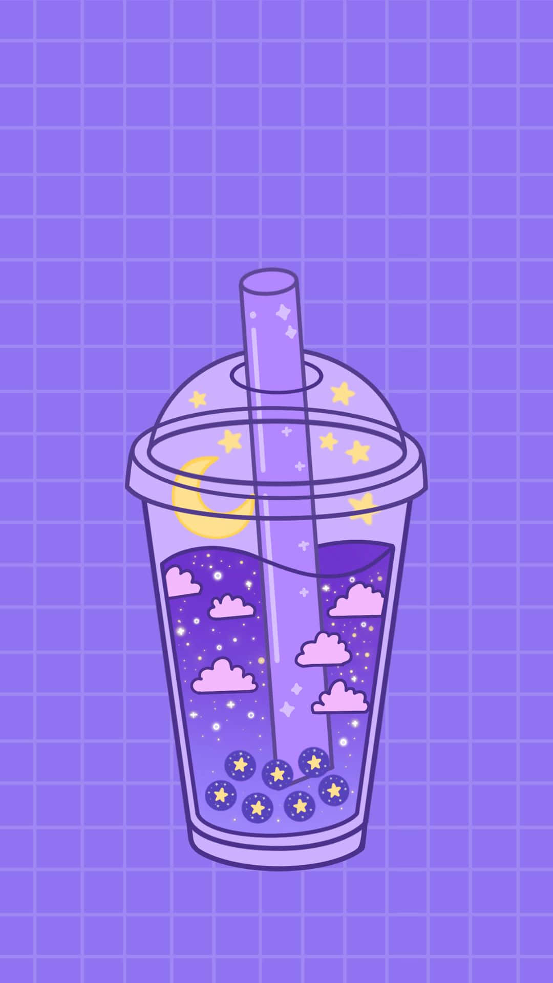 1080x1920 Download Purple Cute Boba Tea Wallpaper, Phone