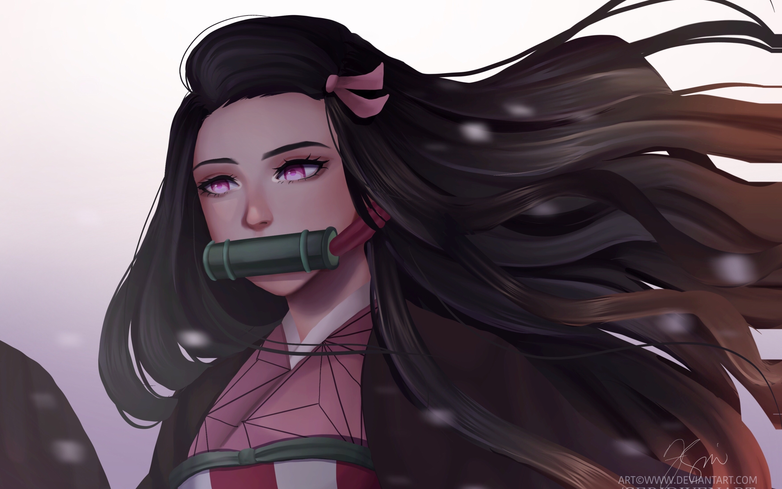 2560x1600 Wallpaper of Nezuko Kamado, Demon Slayer, Kimetsu no Yaiba, Desktop