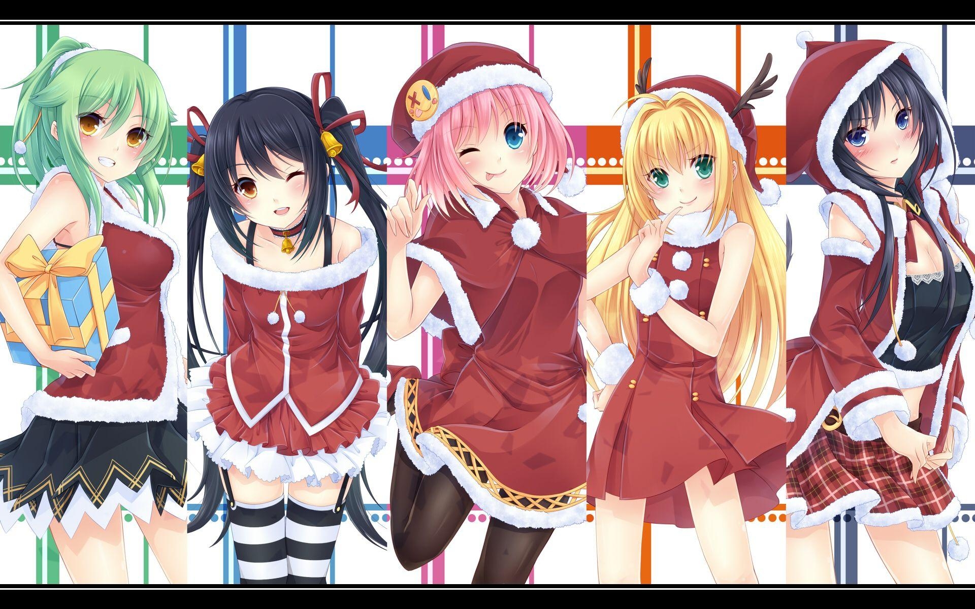 1920x1200 anime girls christmas HD wallpaper download HD background image, Desktop