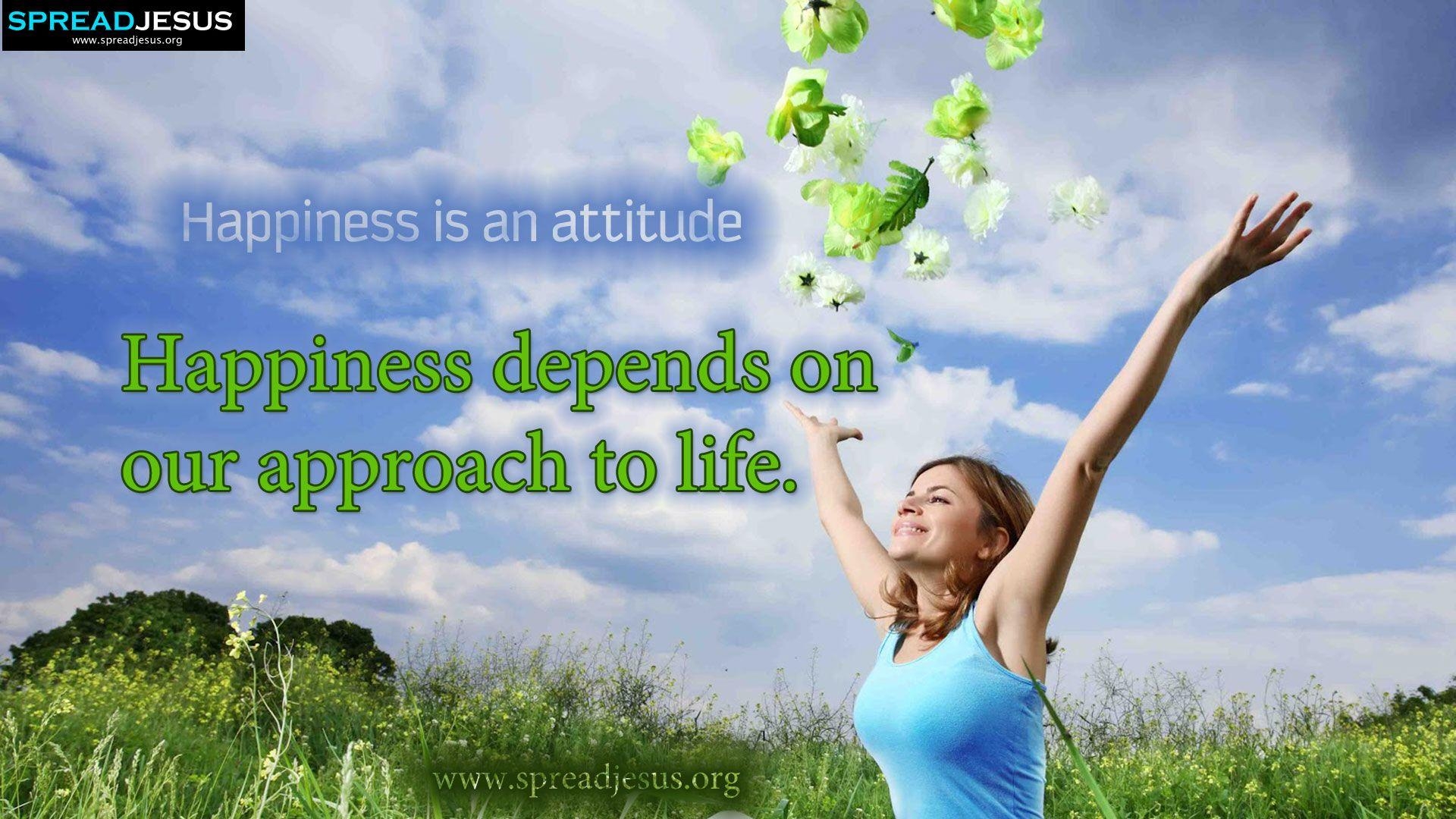 1920x1080 Happiness Is An Attitude HD Wallpaper, Desktop