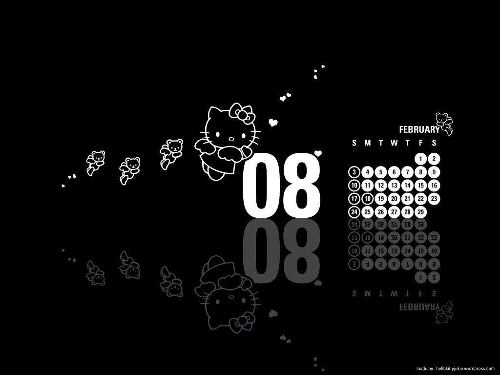 1030x770 HD Pic, Hello Kitty Black, Desktop