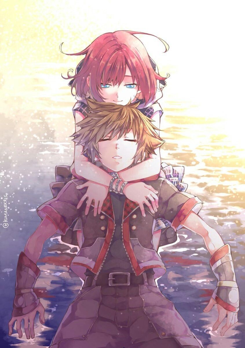 850x1200 Kairi protecting Sora!. Kingdom hearts fanart, Kingdom hearts, Phone