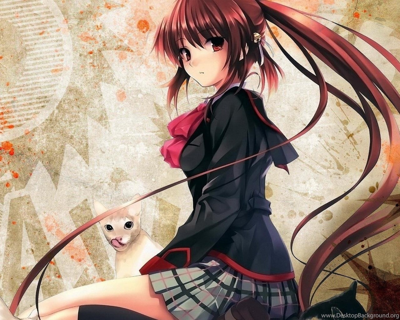 1280x1030 Anime Cat Girl Computer Wallpaper, Desktop