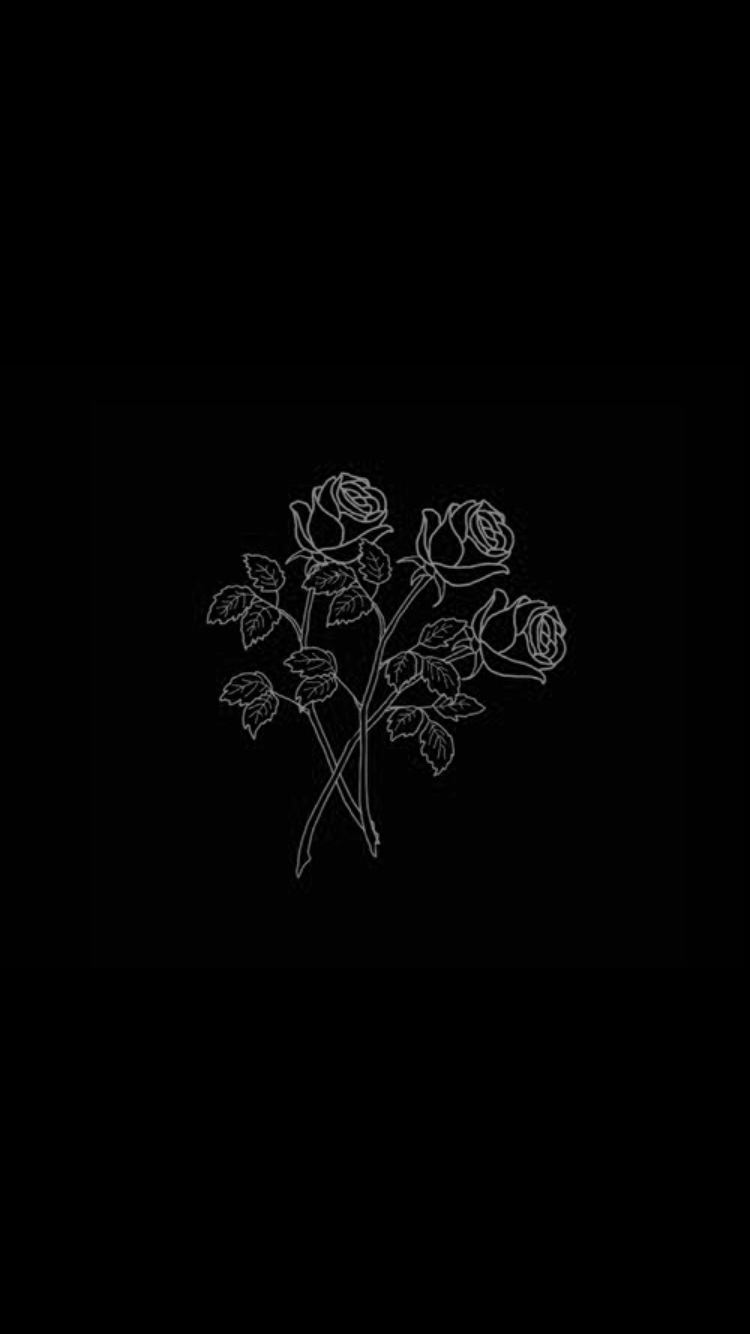 750x1340 Dark Flower Aesthetic, Phone