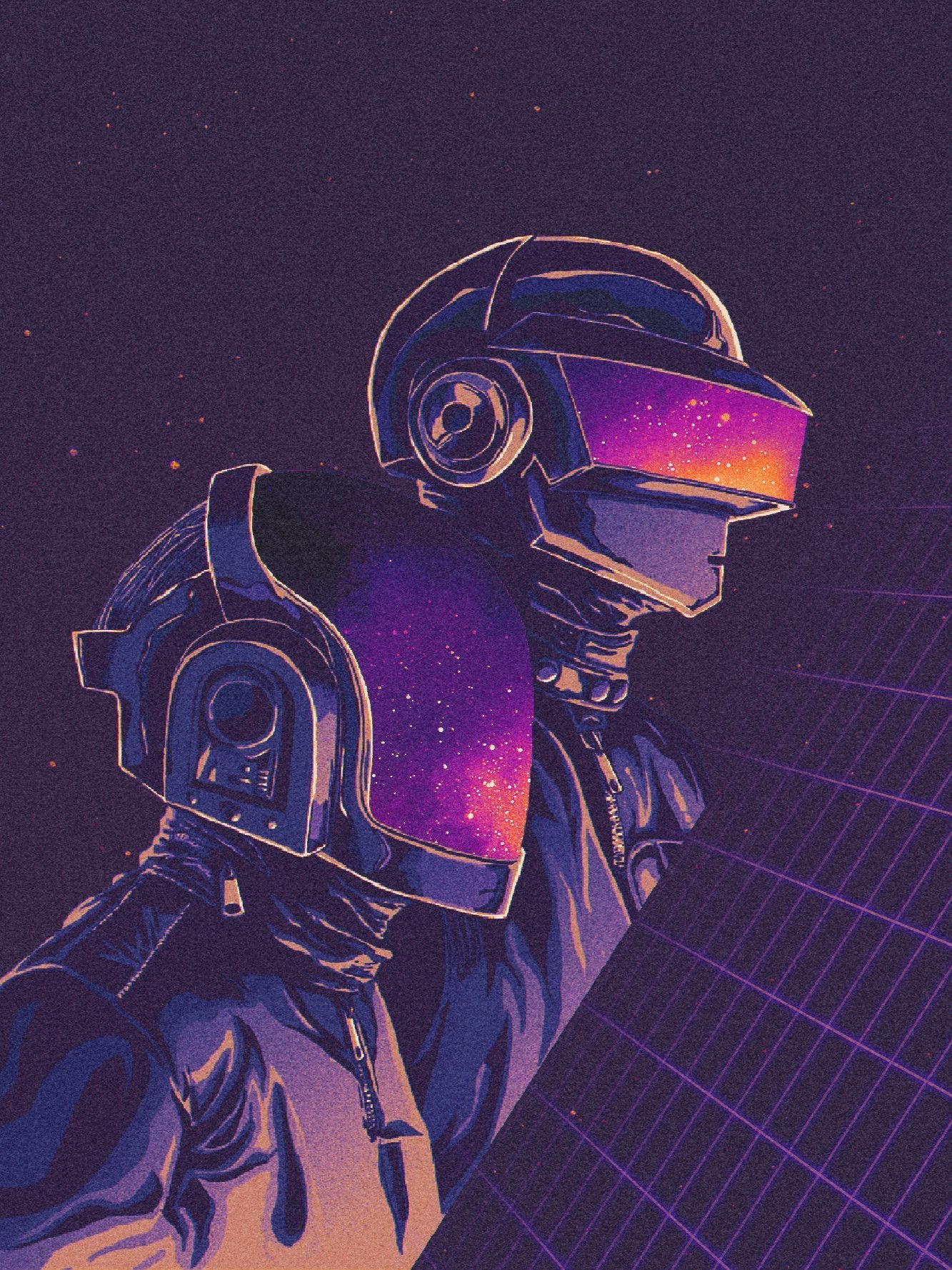 1340x1780 Daft Punk about Space Odyssey, Pixel Lime. Daft punk poster, Retro art, Retro painting, Phone