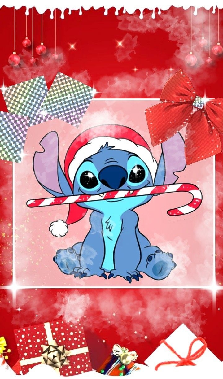 720x1230 Stitch Happy new year Стич новый год Christmas Wallpaper iPhone Aesthetic Cartoon. iPhone wallpaper girly, Lilo and stitch drawings, Cartoon wallpaper iphone, Phone