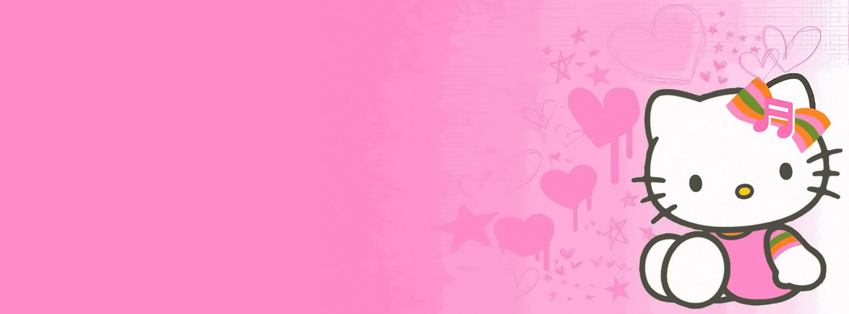 1700x630 Hello Kitty Valentine Facebook Timeline Cover Photo, Dual Screen