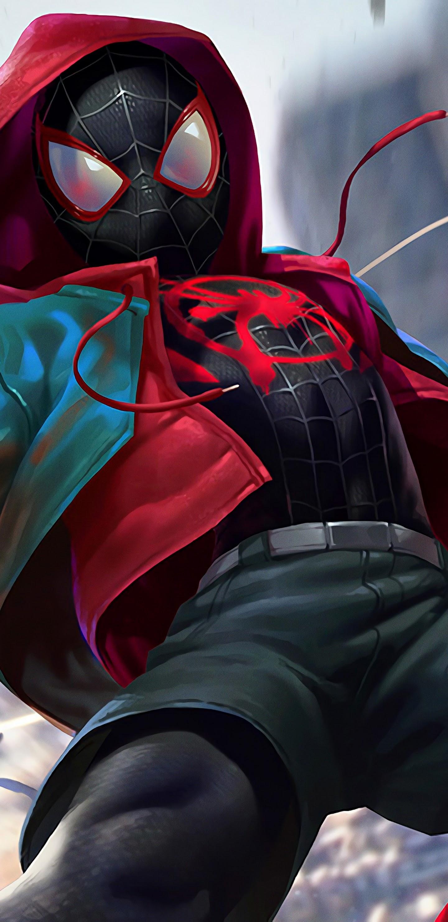 1440x2960 Miles Morales Spider Man: Into The Spider Verse 4K 3840x2160, Phone