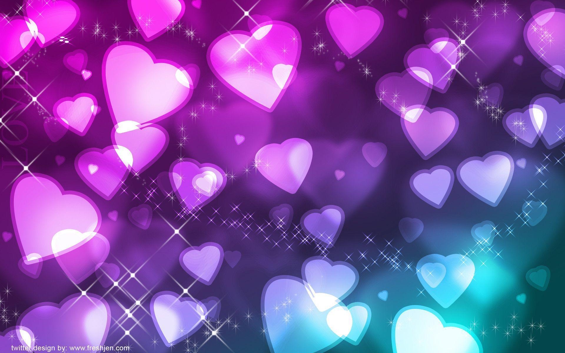 1920x1200 Rainbow Heart Background Designs, Desktop