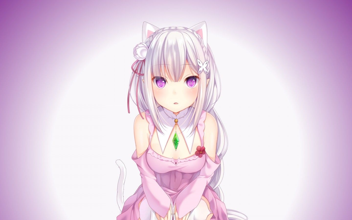 1440x900 Wallpaper Emilia, ReZero, Anime girl, 4K, Anime / Editor's Picks,. Wallpaper for iPhone, Android, Mobile and Desktop, Desktop